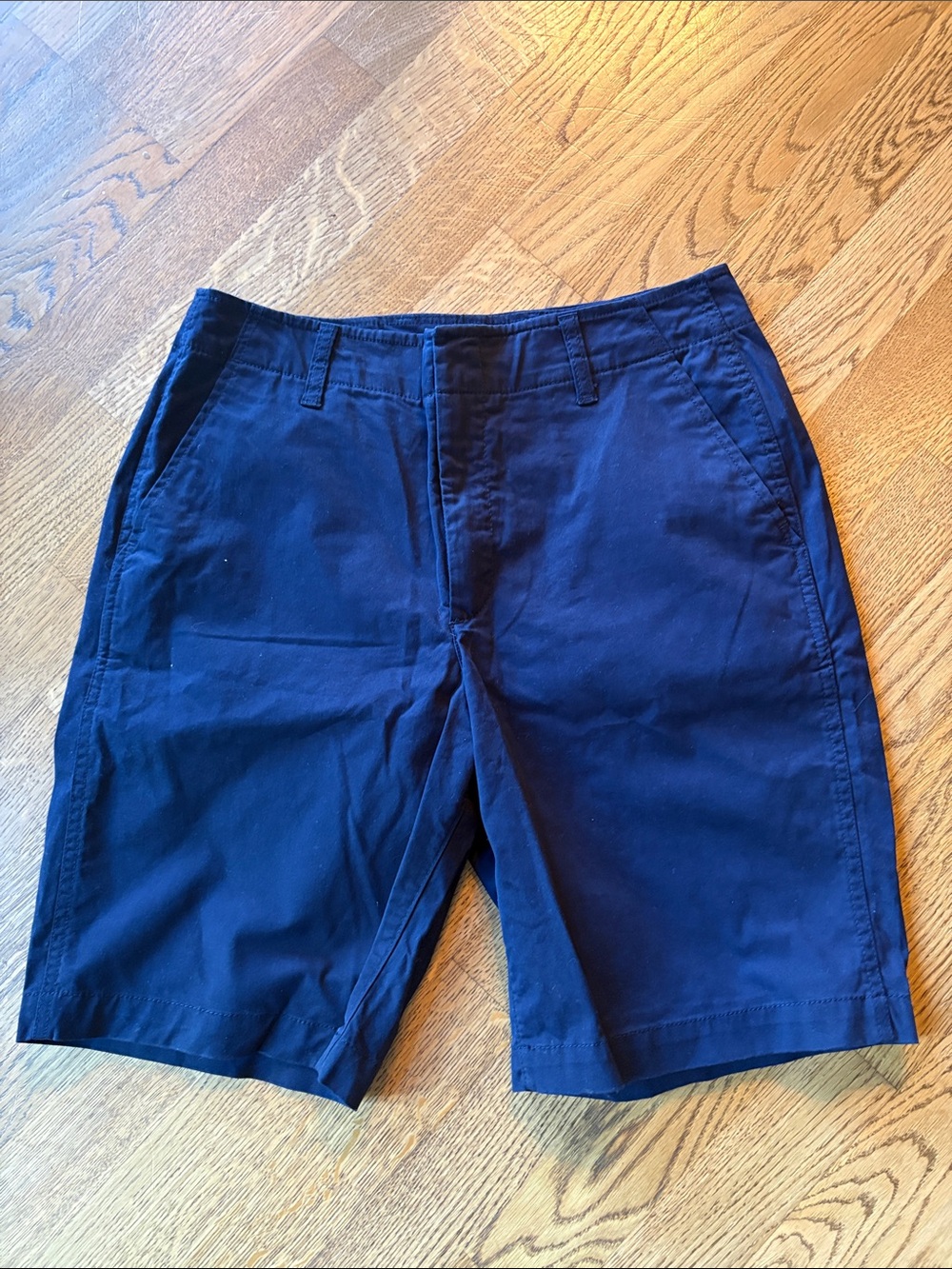 GAP Navy Flat Front Cotton Chino Shorts
